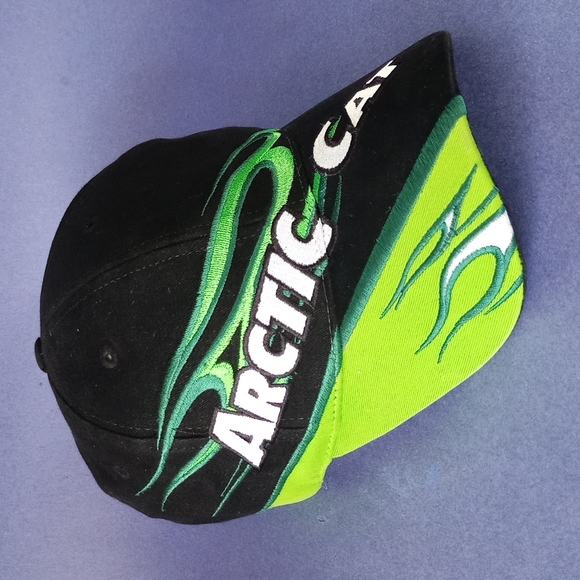 Arctic Cat Green Flame Embroidered Hat